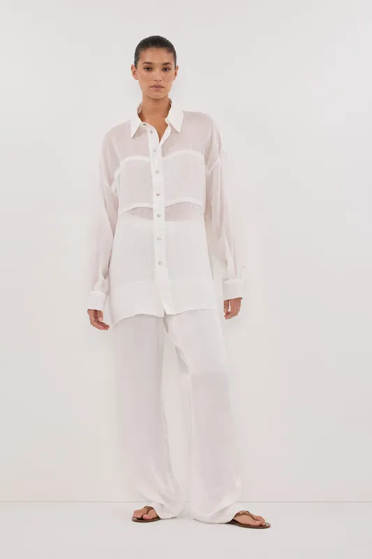 MONICA WHITE SATIN PANT sold by Dissh