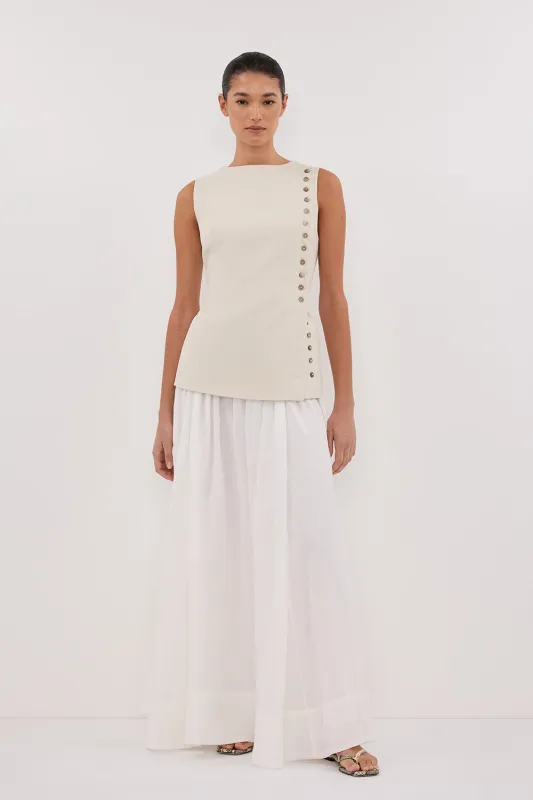 REN PLASTER SIDE BUTTON VEST sold by Dissh