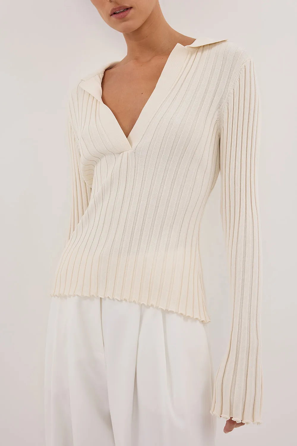 HAL PLASTER LONG SLEEVE KNIT TOP sold by Dissh product image thumbnail 5