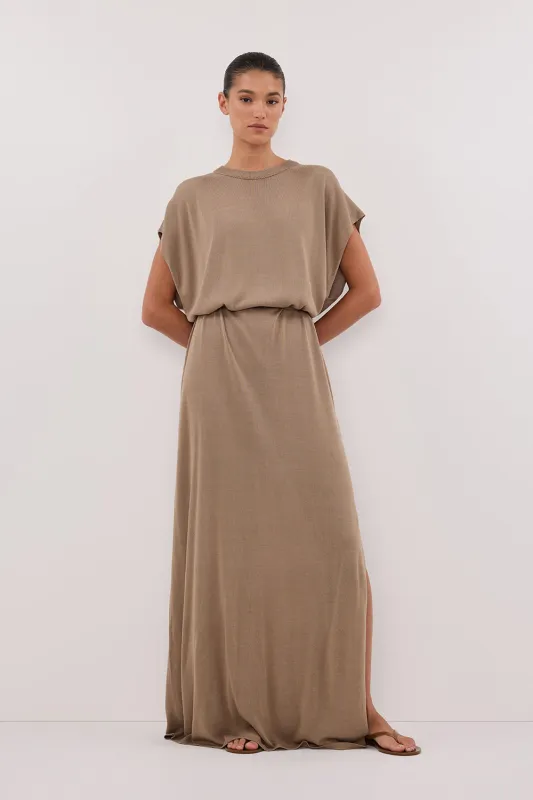 JACKI SAGE SLEEVELESS KNIT MAXI DRESS sold by Dissh