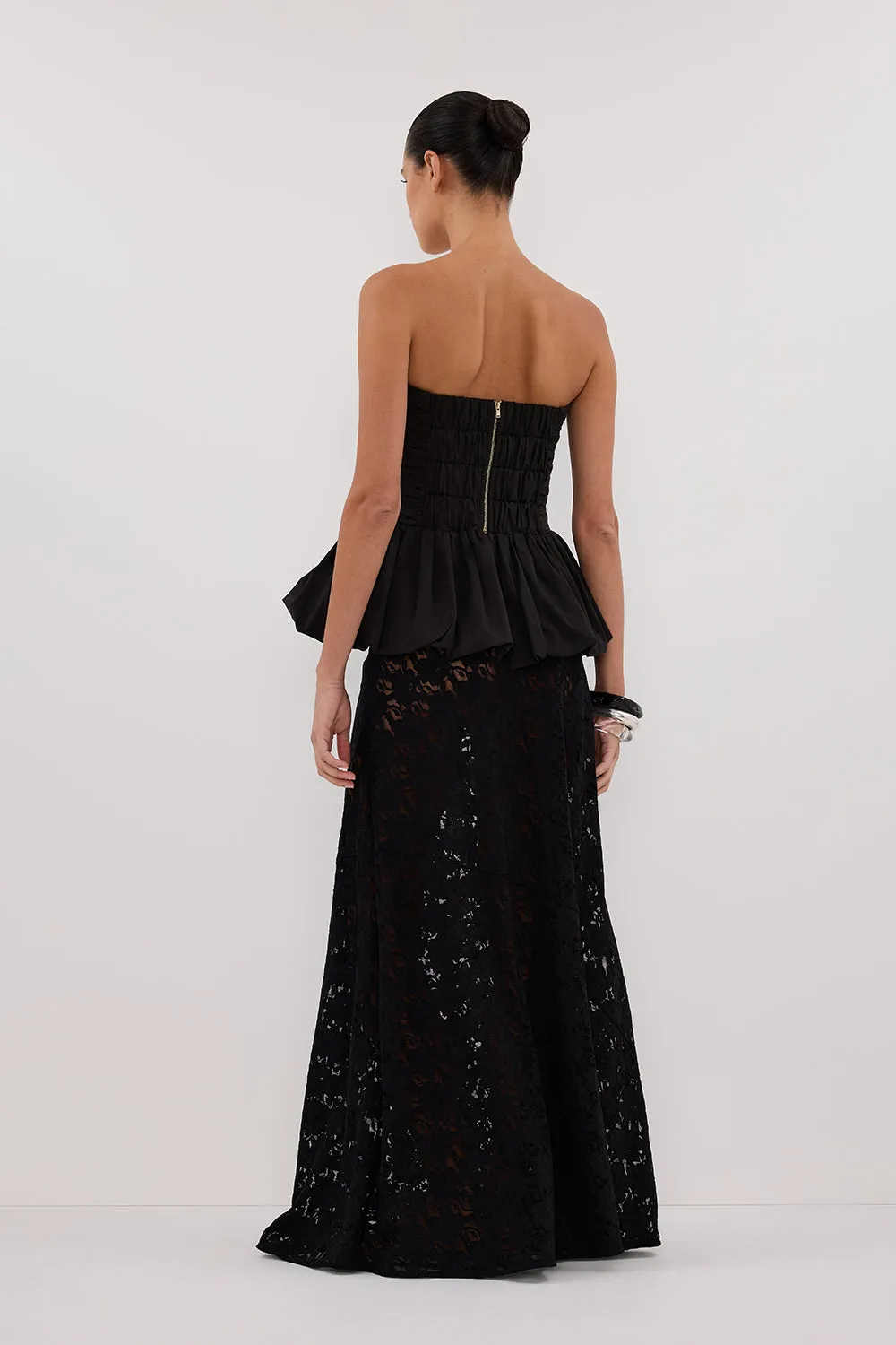 PEGGY BLACK COTTON STRAPLESS TOP sold by Dissh product image thumbnail 4