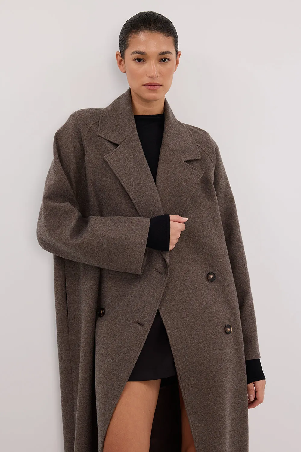 YORK COFFEE OVERSIZED WOOL BLEND COAT sold by Dissh product image thumbnail 2