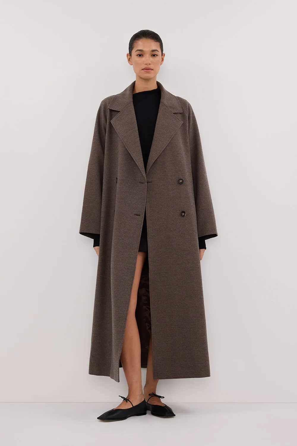 YORK COFFEE OVERSIZED WOOL BLEND COAT sold by Dissh