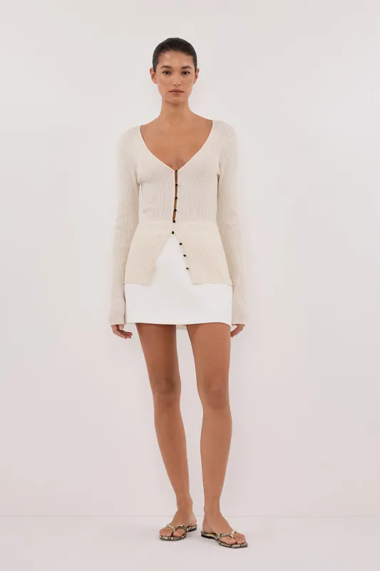 BLAIR NATURAL LONG SLEEVE KNIT TOP sold by Dissh