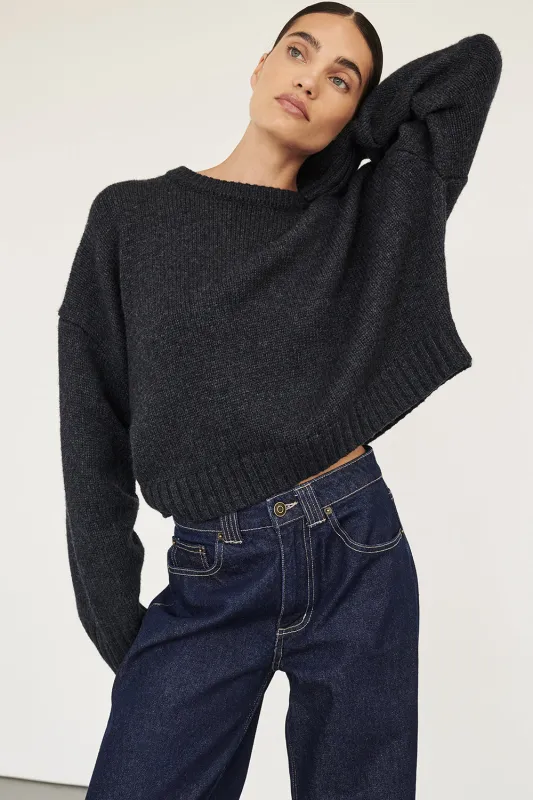 AMY INK CREW NECK KNIT JUMPER sold by Dissh