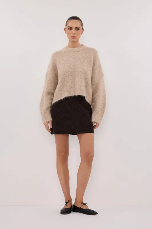 SALMA OAT TUCK SLEEVE JUMPER sold by Dissh