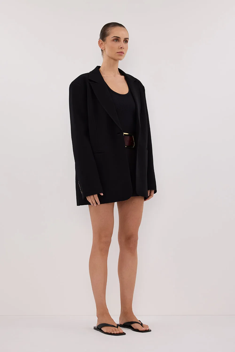 WESTWOOD BLACK OVERSIZED BOYFRIEND BLAZER sold by Dissh product image thumbnail 3