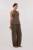 CHARLI TAN STRIPE PANT sold by Dissh
