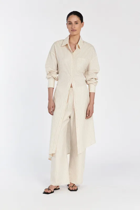 RILEY CREAM COTTON MAXI SHIRT sold by Dissh