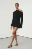 BOWIE BLACK LONG SLEEVE KNIT TOP sold by Dissh