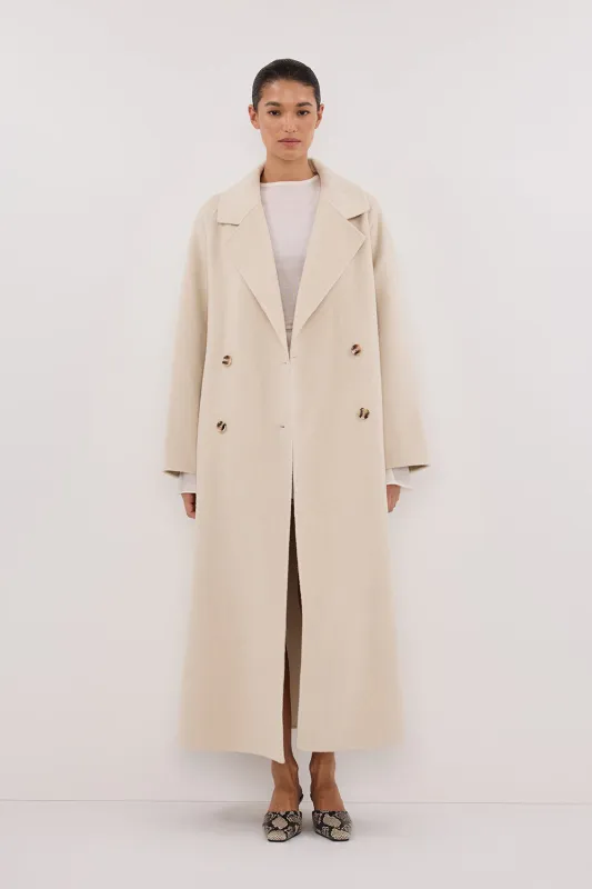 YORK BONE OVERSIZED WOOL COAT sold by Dissh