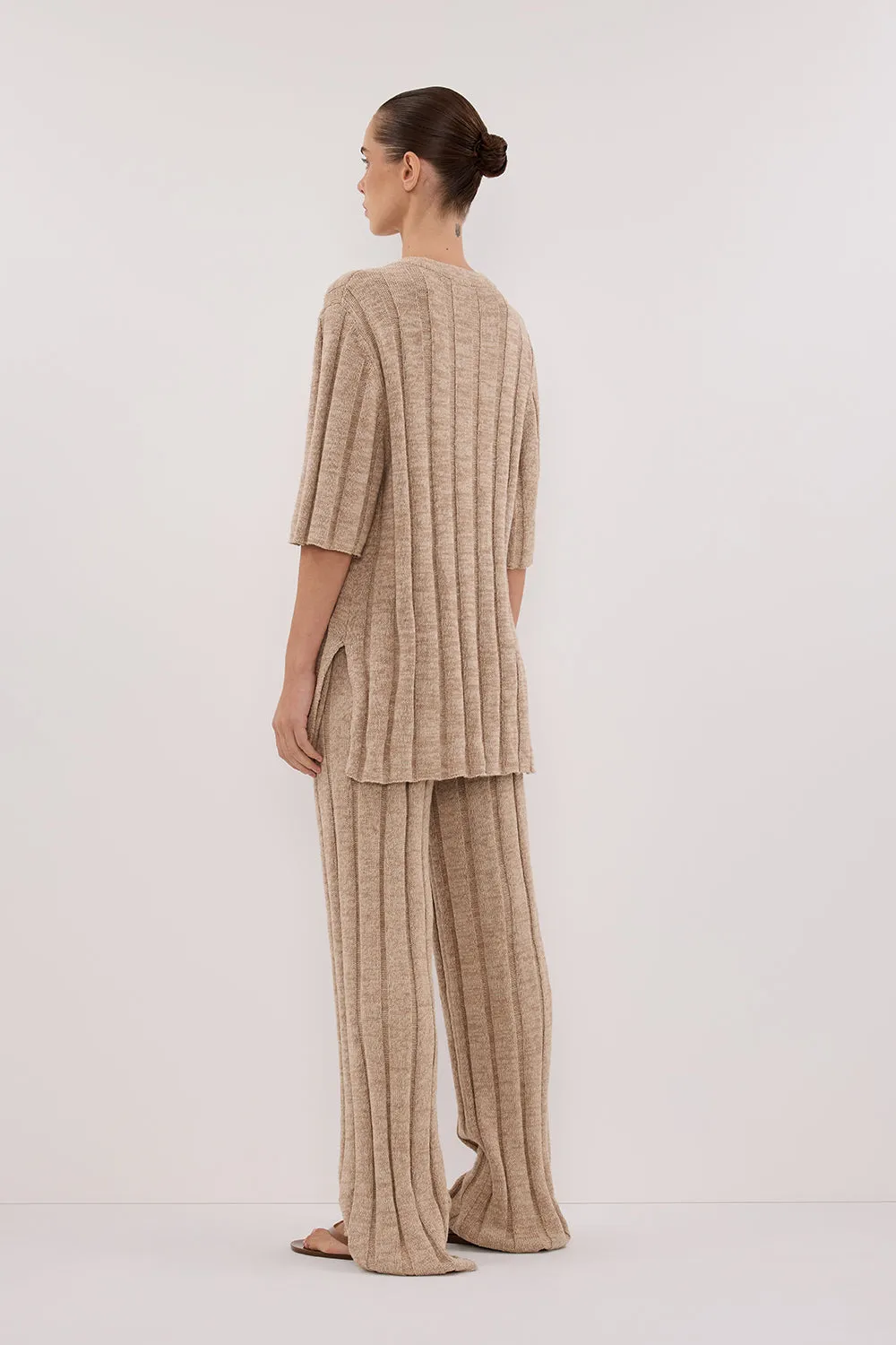 JAZZ NATURAL WIDE LEG KNIT PANT sold by Dissh product image thumbnail 5