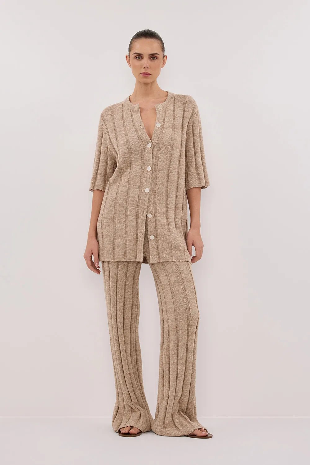 JAZZ NATURAL WIDE LEG KNIT PANT sold by Dissh product image thumbnail 2
