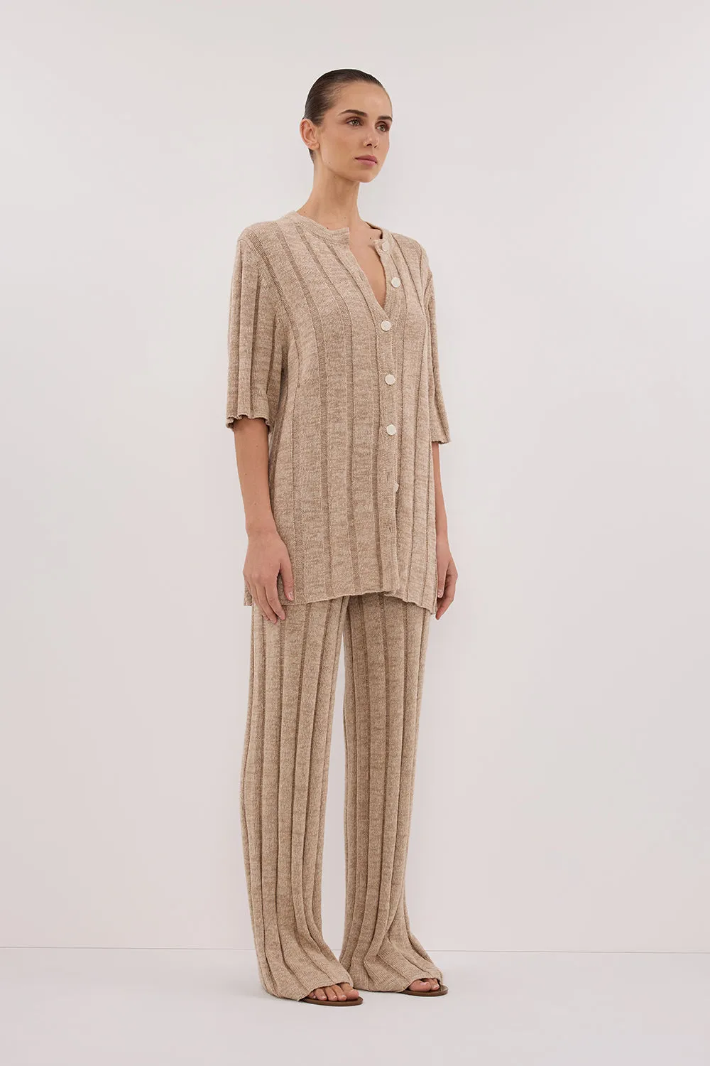 JAZZ NATURAL WIDE LEG KNIT PANT sold by Dissh product image thumbnail 4