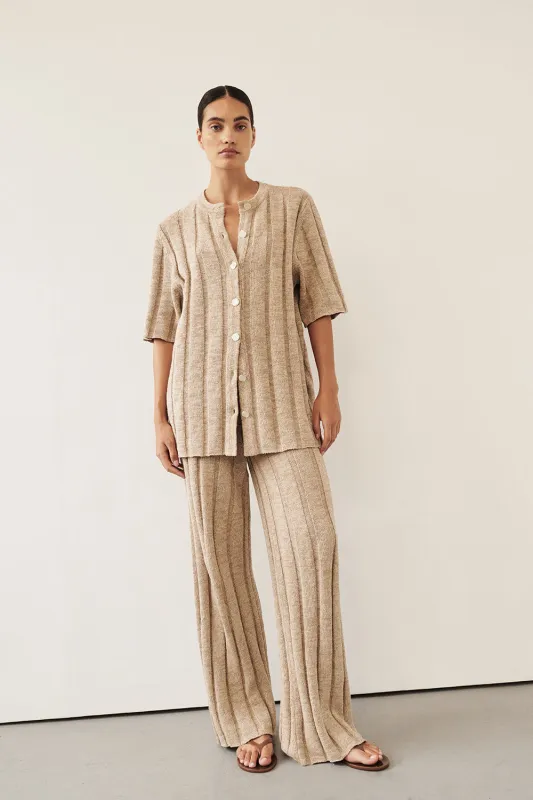 JAZZ NATURAL WIDE LEG KNIT PANT sold by Dissh