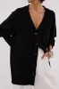 ZOE BLACK LONGLINE CARDIGAN sold by Dissh