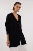 ZOE BLACK LONGLINE CARDIGAN sold by Dissh