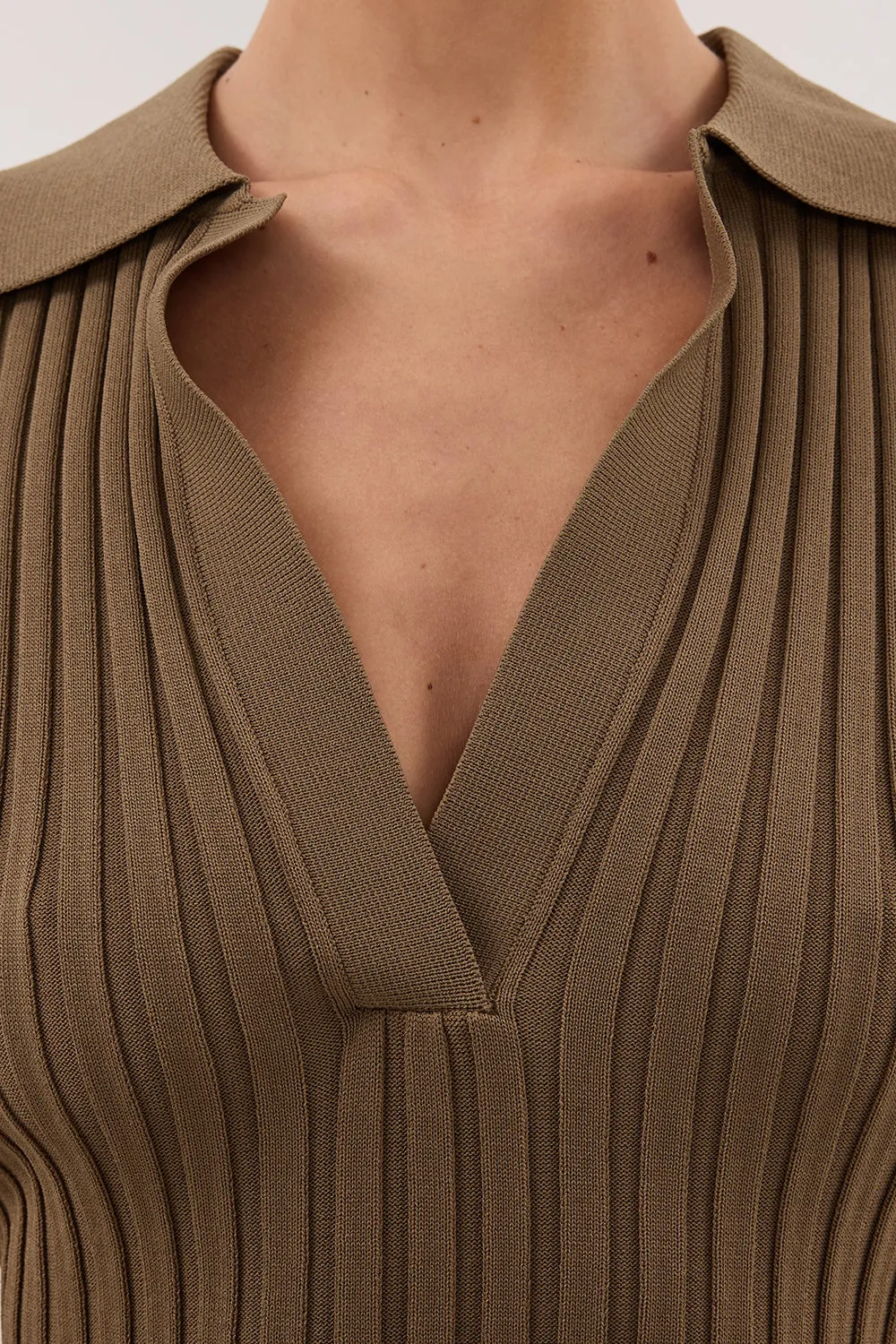 HAL OLIVE SLEEVELESS KNIT TOP sold by Dissh product image thumbnail 5