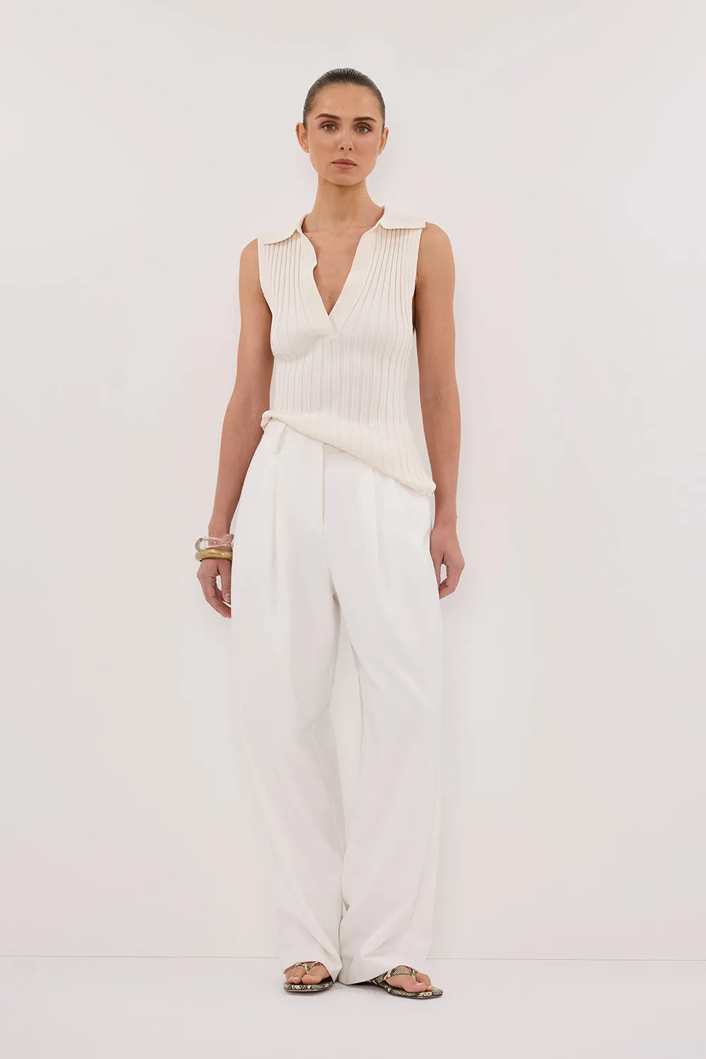 HAL PLASTER SLEEVELESS KNIT TOP sold by Dissh