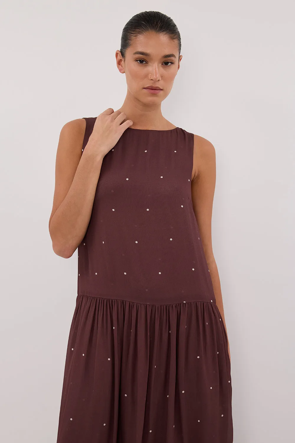 MELROSE WALNUT MIDI DRESS sold by Dissh product image thumbnail 5