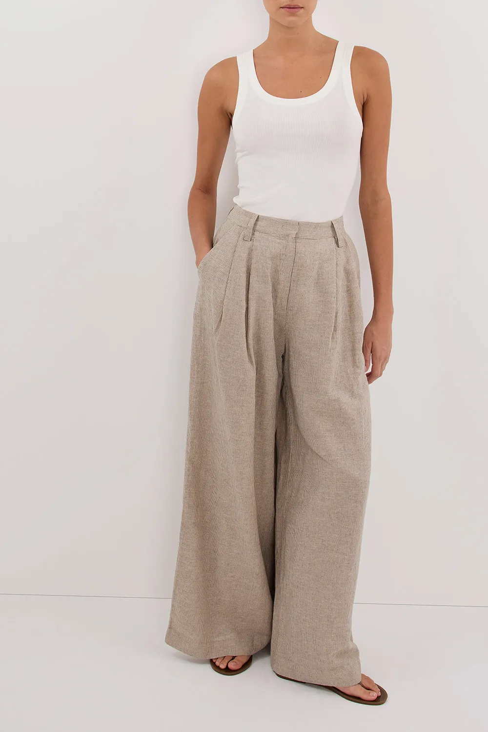 ELIAS OAT LINEN BLEND PANT sold by Dissh product image thumbnail 2