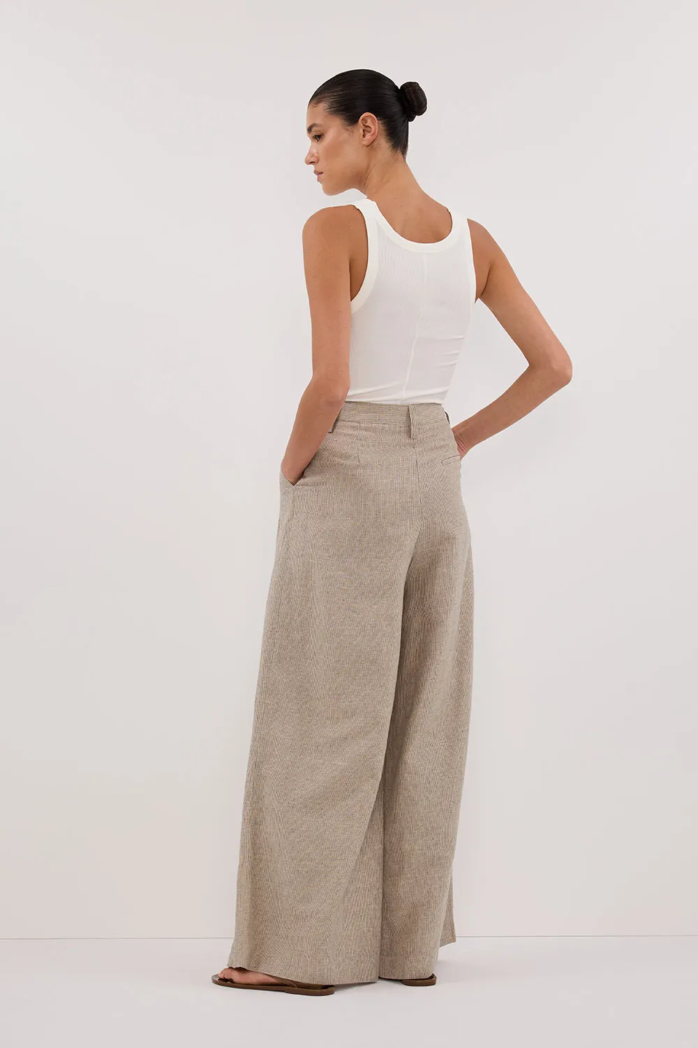 ELIAS OAT LINEN BLEND PANT sold by Dissh product image thumbnail 4