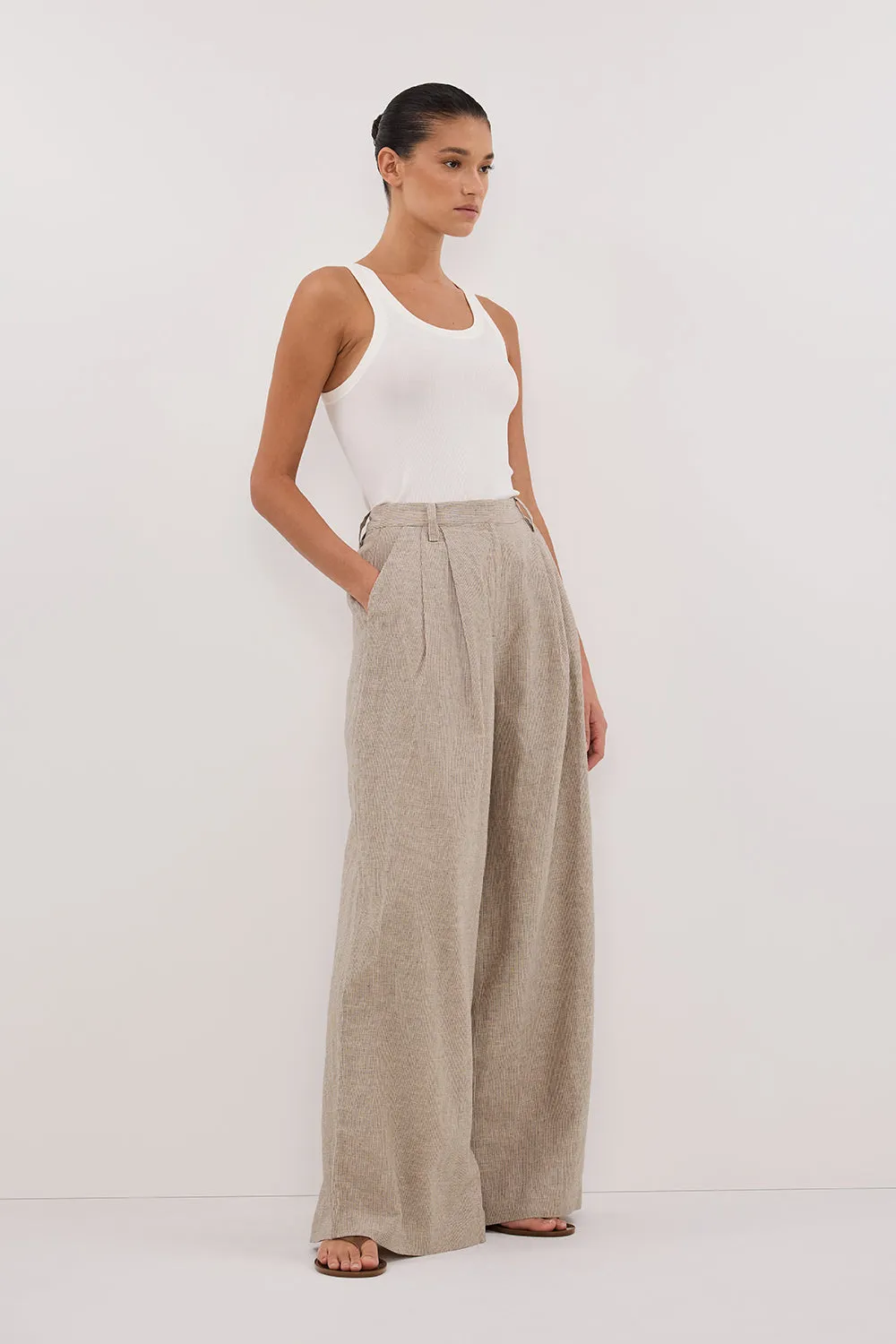 ELIAS OAT LINEN BLEND PANT sold by Dissh product image thumbnail 3