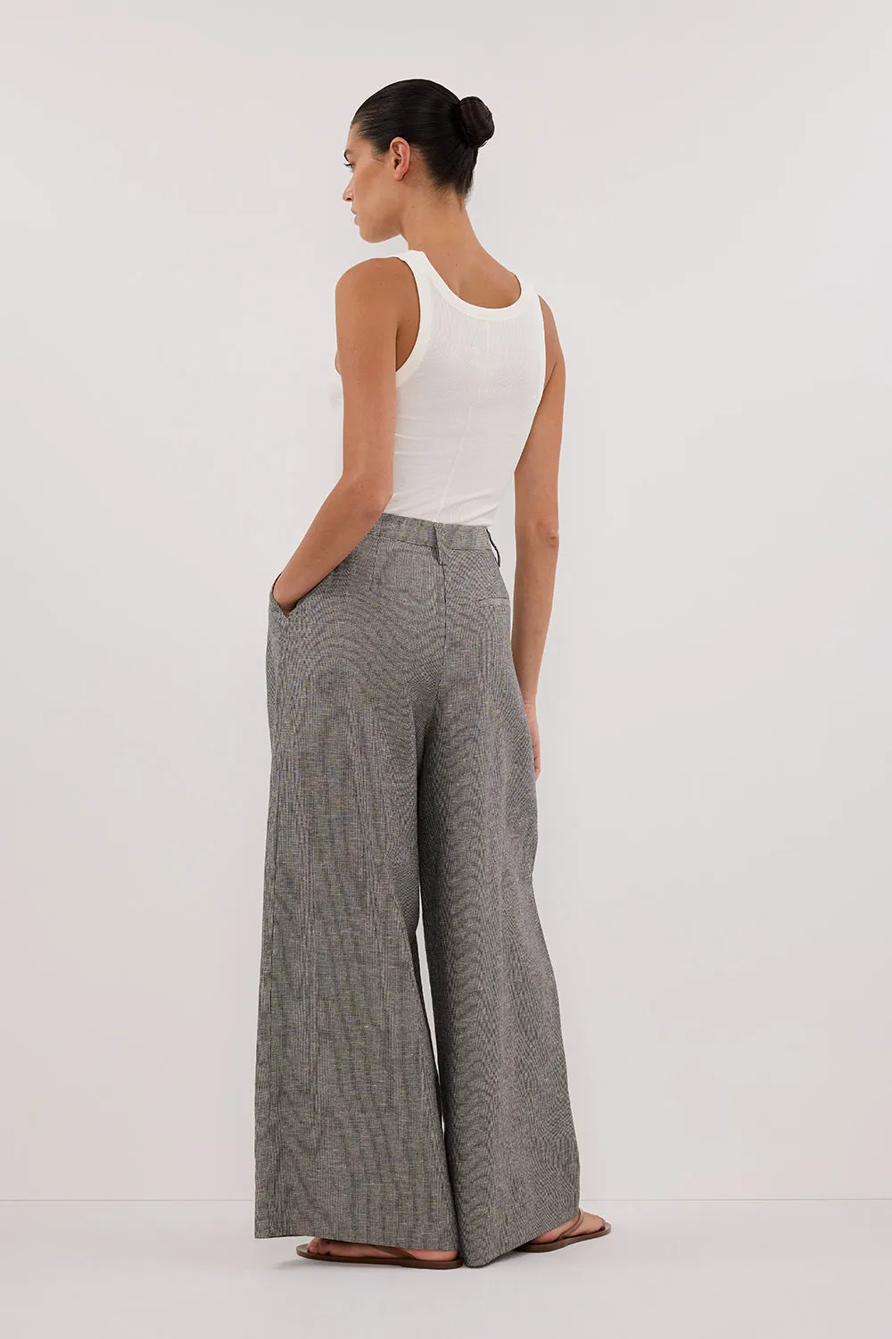 ELIAS CHARCOAL LINEN BLEND PANT sold by Dissh product image thumbnail 4