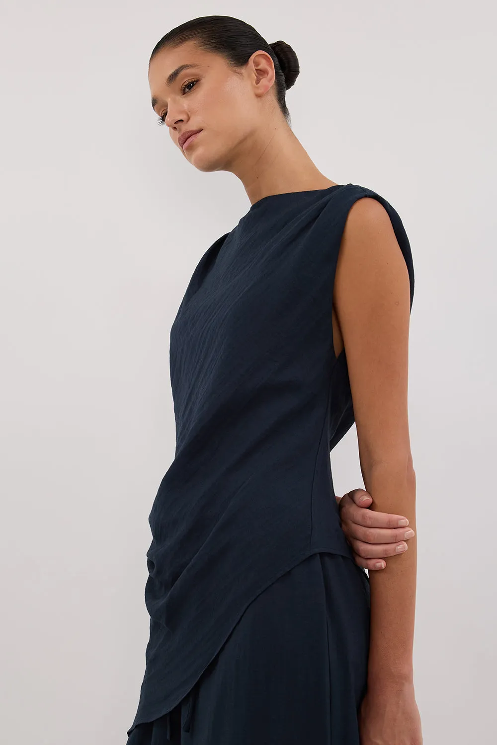 SHYLA SLATE ASYM TOP sold by Dissh product image thumbnail 5