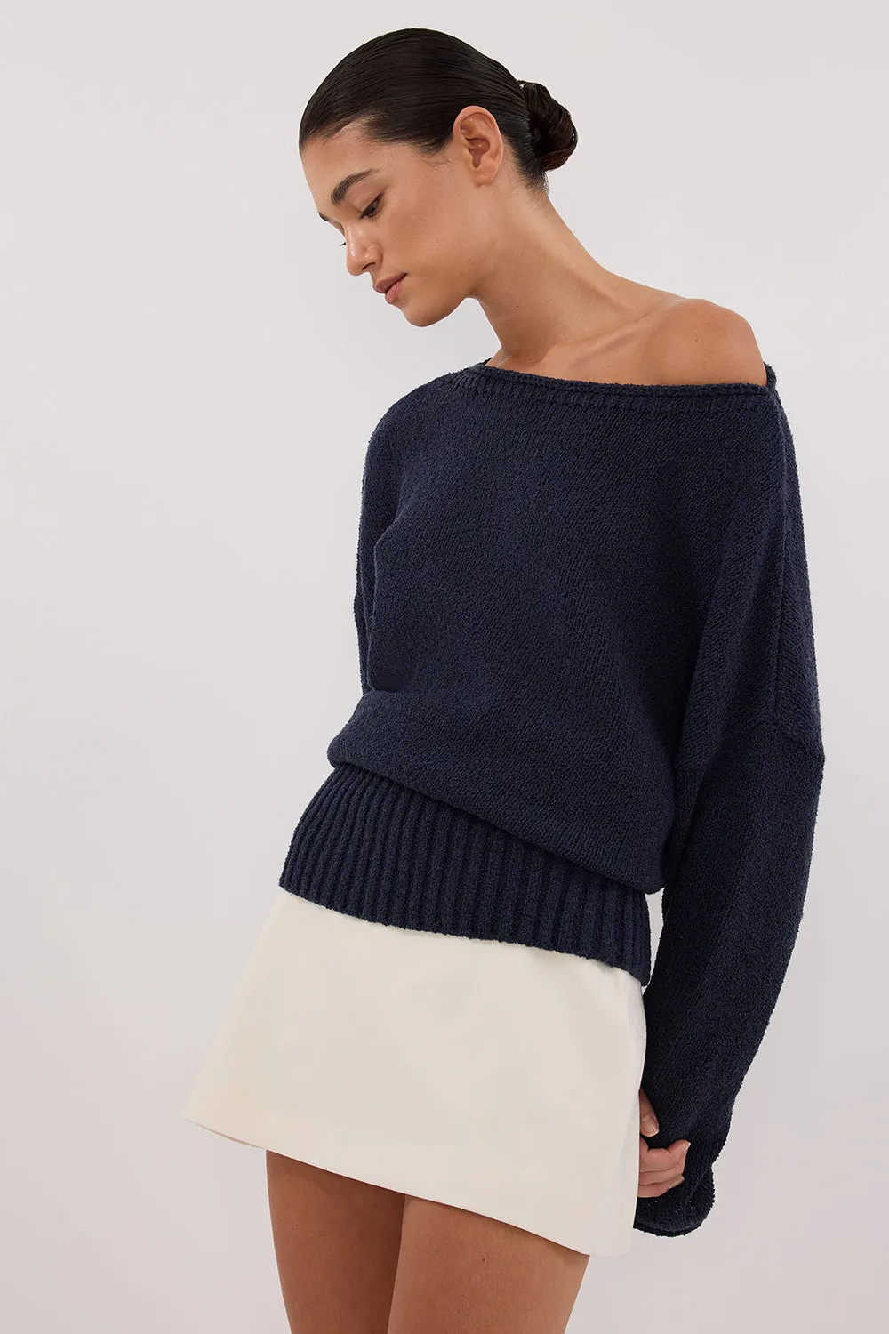 JULES INK LONG SLEEVE KNIT TOP sold by Dissh