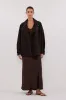 OAKLAND CHOC OVERSIZED FAUX SUEDE JACKET sold by Dissh