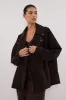 OAKLAND CHOC OVERSIZED FAUX SUEDE JACKET sold by Dissh
