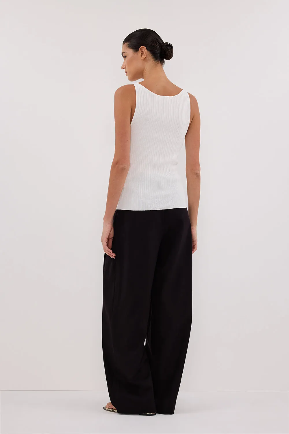 JOY OFF WHITE TWIST KNIT TANK sold by Dissh product image thumbnail 4