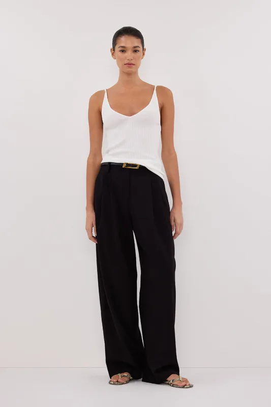 JOY OFF WHITE TWIST KNIT TANK sold by Dissh