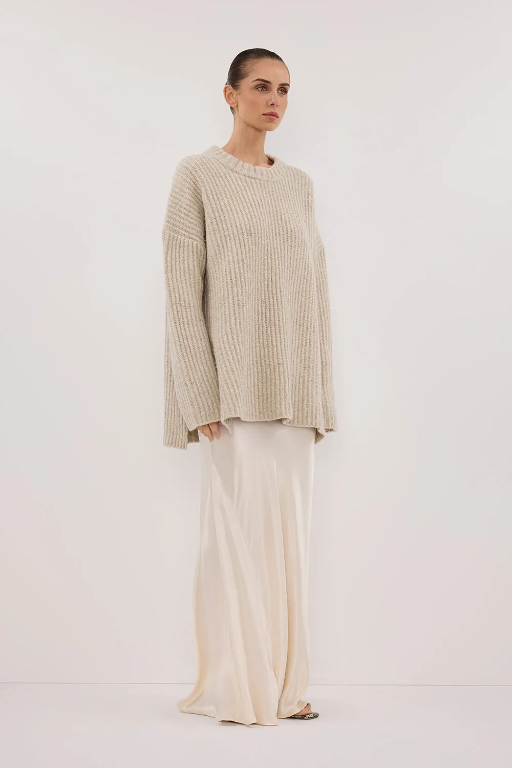 INDIA CREAM MARLE KNIT JUMPER sold by Dissh product image thumbnail 3