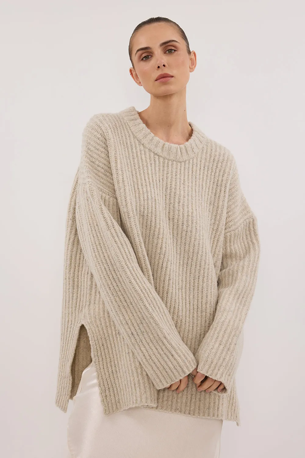 INDIA CREAM MARLE KNIT JUMPER sold by Dissh product image thumbnail 2