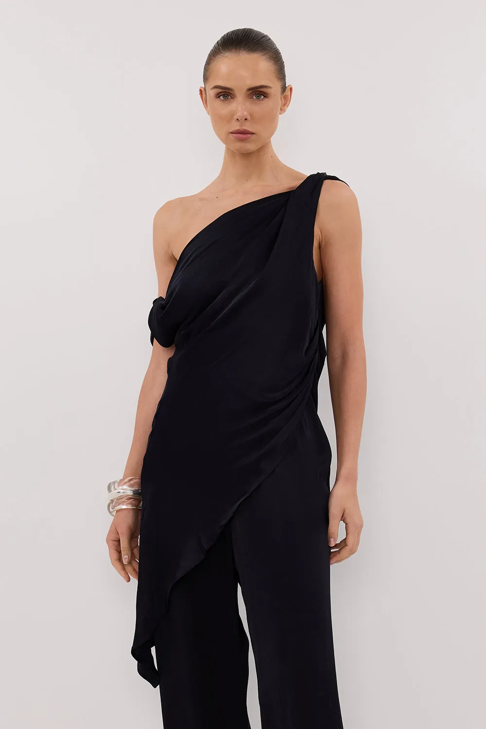 EVE INK ASYM SATIN TOP sold by Dissh product image thumbnail 2