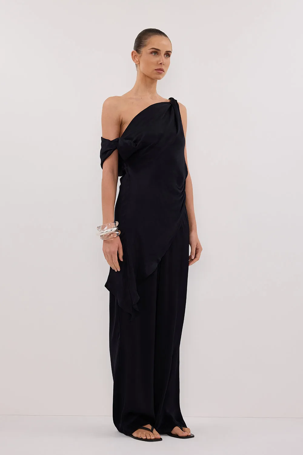 EVE INK ASYM SATIN TOP sold by Dissh product image thumbnail 3