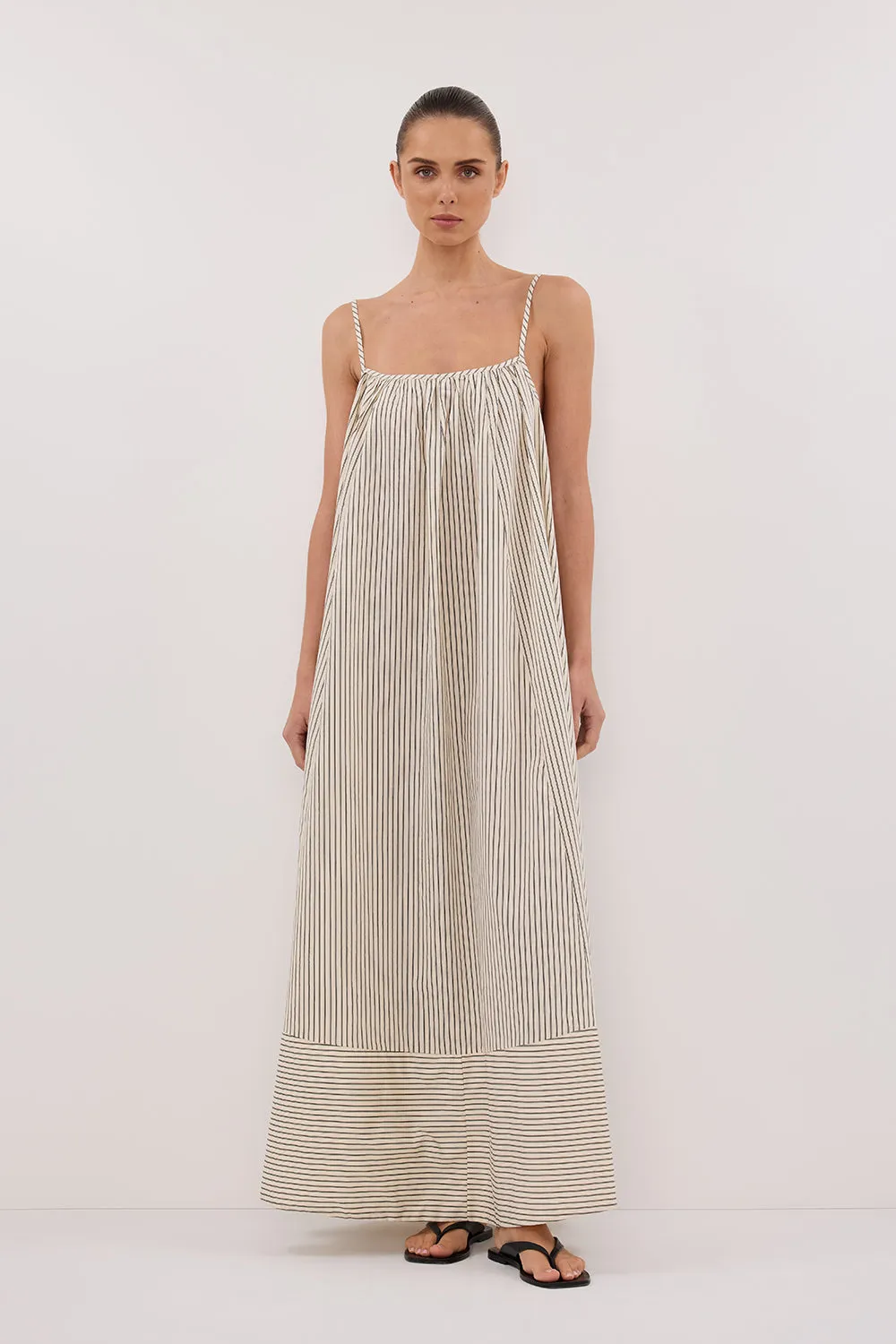 PALMA CREAM SILK BLEND MIDI DRESS sold by Dissh