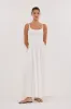 TOBY WHITE COTTON MIDI DRESS sold by Dissh