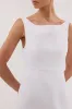 JULE WHITE LINEN MIDI DRESS sold by Dissh