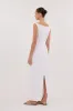 JULE WHITE LINEN MIDI DRESS sold by Dissh