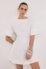 DAPHNE WHITE SLEEVED MINI DRESS sold by Dissh