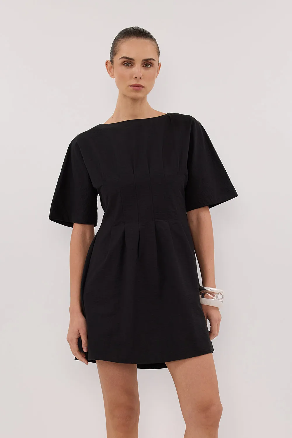 DAPHNE BLACK SLEEVED MINI DRESS sold by Dissh product image thumbnail 2