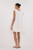 MAISIE WHITE POPLIN MINI DRESS sold by Dissh