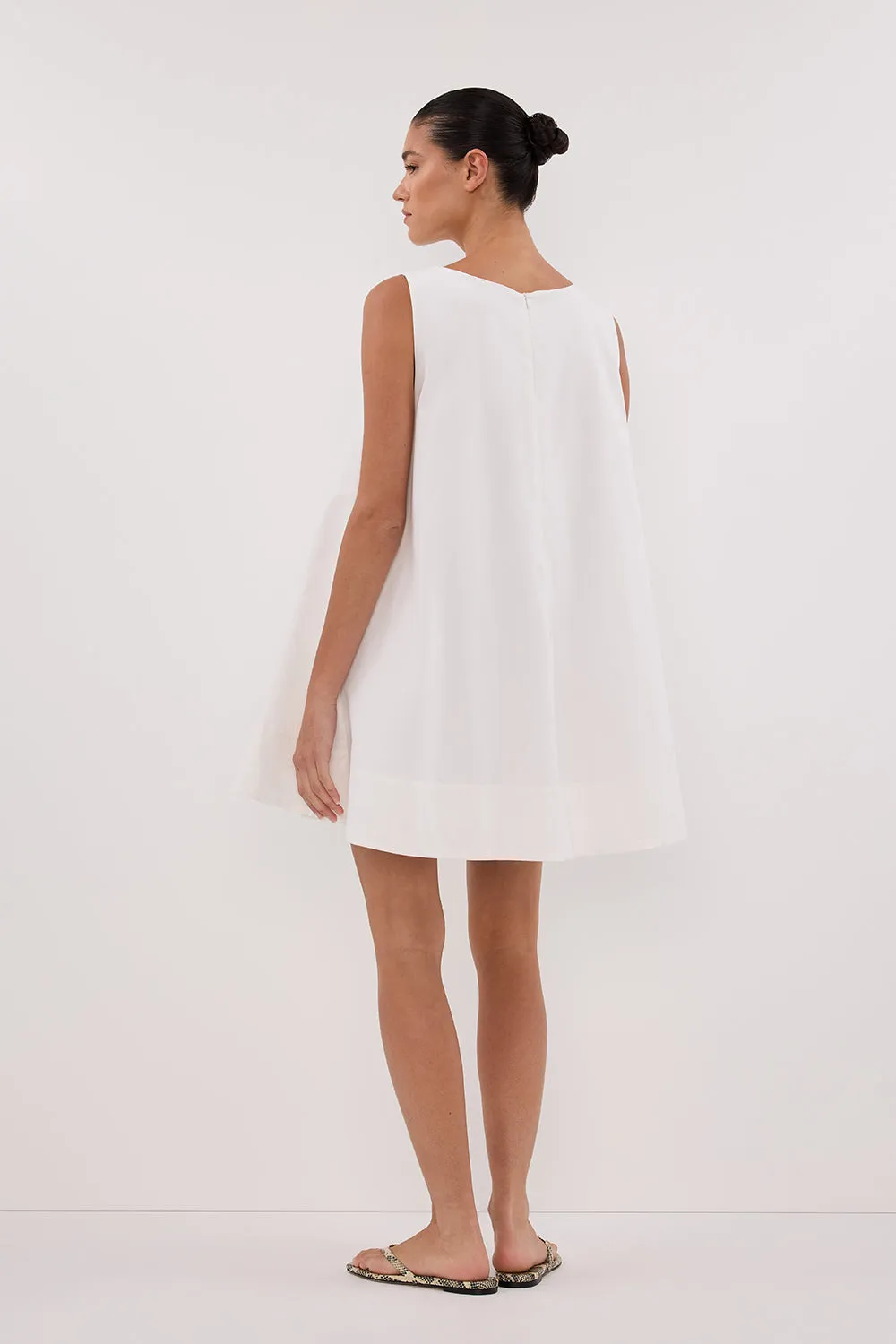 MAISIE WHITE POPLIN MINI DRESS sold by Dissh product image thumbnail 5