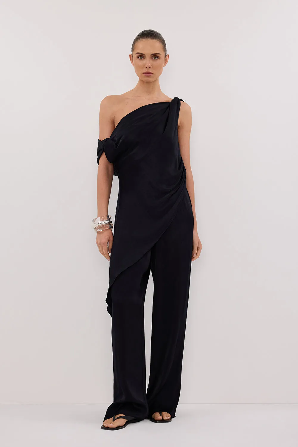 MONICA INK SATIN PANT sold by Dissh