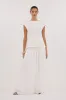 SIERRA WHITE TEXTURED MIDI SKIRT sold by Dissh