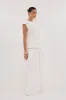 SIERRA WHITE TEXTURED MIDI SKIRT sold by Dissh