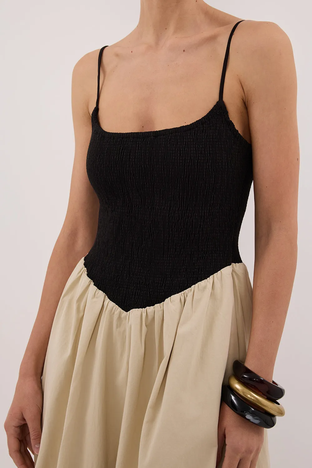 MILANO BLACK AND STONE MIDI DRESS sold by Dissh product image thumbnail 5